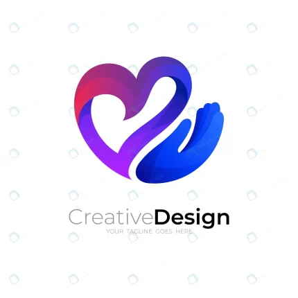 love logo with hand design combination colorful i crc231a860a size0.89mb - title:graphic home - اورچین فایل - format: - sku: - keywords: p_id:353984