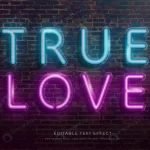 - love neon light typography editable text effect crc58f121f6 size39.33mb - Home