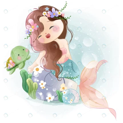 lovely little mermaid with baby turtle crc7ac41f0f size14.05mb - title:graphic home - اورچین فایل - format: - sku: - keywords: p_id:353984