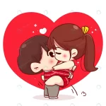 lovers couple kissing happy valen - title:Home - اورچین فایل - format: - sku: - keywords:وکتور,موکاپ,افکت متنی,پروژه افترافکت p_id:63922