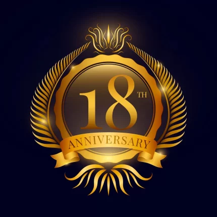 luxury 18th anniversary logo crcd128822a size1.21mb - title:graphic home - اورچین فایل - format: - sku: - keywords: p_id:353984