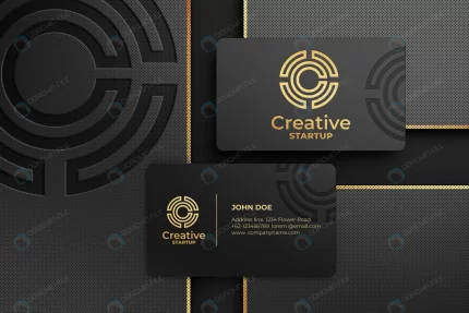 luxury black business card logo mockup with gold crc6a73fa9a size89.85mb - title:graphic home - اورچین فایل - format: - sku: - keywords: p_id:353984