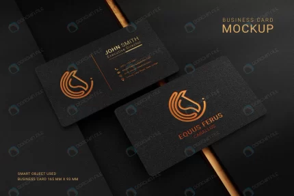 luxury business card logo mockup with foil deboss crca67c4c00 size167.05mb - title:graphic home - اورچین فایل - format: - sku: - keywords: p_id:353984