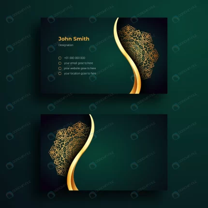 luxury business card template with ornamental man crc75dd48de size4.51mb - title:graphic home - اورچین فایل - format: - sku: - keywords: p_id:353984