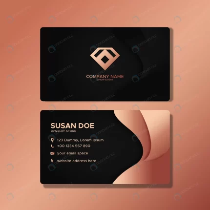 luxury business card template with rose gold shap crcac40fb66 size4.73mb - title:graphic home - اورچین فایل - format: - sku: - keywords: p_id:353984