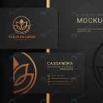 - luxury dark business card logo mockup with emboss crc38769222 size167.05mb - Home