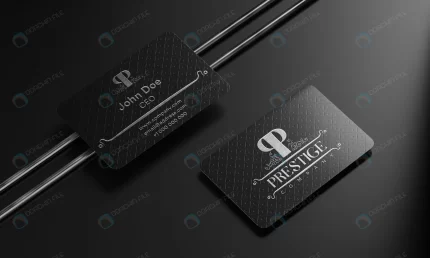 luxury dark business card logo mockup with stampi crc4d3f2670 size216.40mb - title:graphic home - اورچین فایل - format: - sku: - keywords: p_id:353984