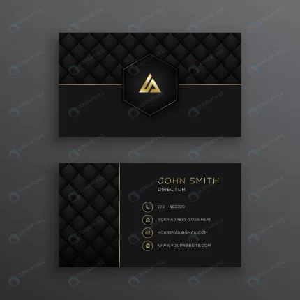 luxury dark business card template with geometric rnd718 frp23304516 - title:graphic home - اورچین فایل - format: - sku: - keywords: p_id:353984