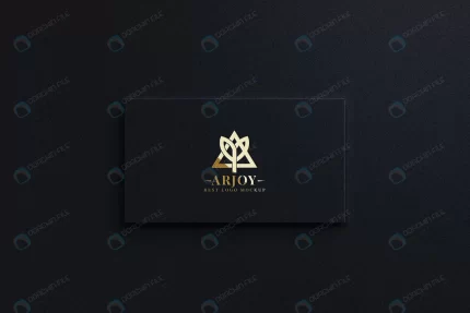 luxury gold logo mockup dark business card crc2b48147d size48.74mb - title:graphic home - اورچین فایل - format: - sku: - keywords: p_id:353984