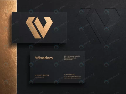 luxury modern business card logo mockup with embo crcdb4aedfa size90.47mb - title:graphic home - اورچین فایل - format: - sku: - keywords: p_id:353984