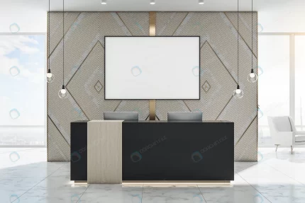 luxury office hall with reception desk blank post crc97011d07 size7.02mb 4500x3000 - title:graphic home - اورچین فایل - format: - sku: - keywords: p_id:353984
