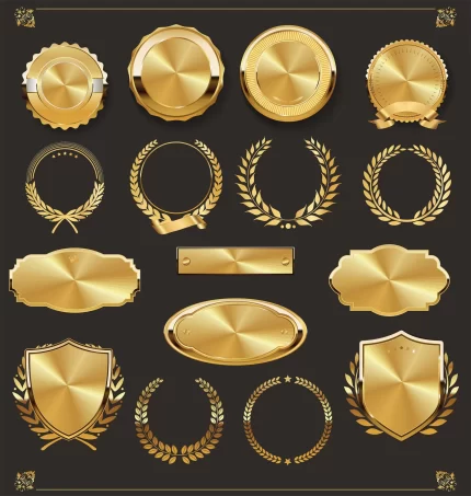 luxury retro badges gold silver collection crc3a88003f size2.96mb - title:graphic home - اورچین فایل - format: - sku: - keywords: p_id:353984