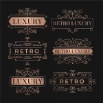 luxury retro logo templates collection crc8b63a362 size2.01mb - title:Home - اورچین فایل - format: - sku: - keywords:وکتور,موکاپ,افکت متنی,پروژه افترافکت p_id:63922