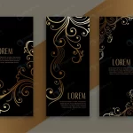 luxury style floral black gold banners set crc17de5d9f size2.58mb - title:Home - اورچین فایل - format: - sku: - keywords:وکتور,موکاپ,افکت متنی,پروژه افترافکت p_id:63922