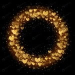 - luxury valentines day wreath golden hearts sparkl crc1e0bac25 size2mb - Home