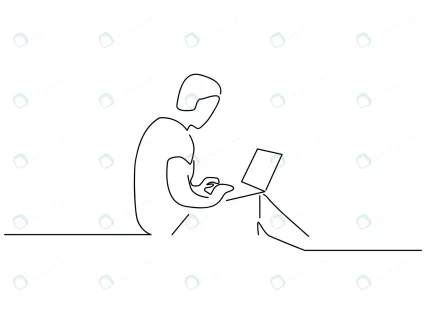 man use laptop 2 line art illustration crc94295d56 size0.44mb - title:graphic home - اورچین فایل - format: - sku: - keywords: p_id:353984