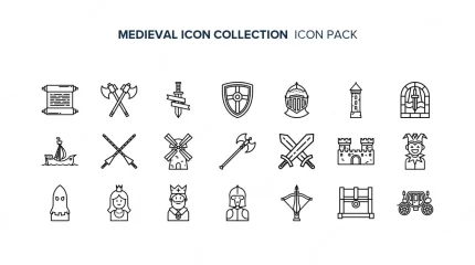 medieval icon collection rnd684 frp25638587 - title:graphic home - اورچین فایل - format: - sku: - keywords: p_id:353984