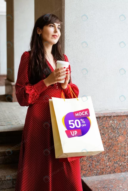 medium shot woman holding bag coffee cup crcc70ab396 size73.61mb - title:graphic home - اورچین فایل - format: - sku: - keywords: p_id:353984
