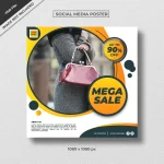 mega sale style square social media poster design crcbc5144ef size6.16mb - title:Home - اورچین فایل - format: - sku: - keywords:وکتور,موکاپ,افکت متنی,پروژه افترافکت p_id:63922