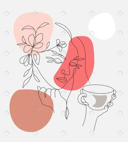minimal beautiful woman flowers drinking coffee e crc902added size2.20mb - title:graphic home - اورچین فایل - format: - sku: - keywords: p_id:353984