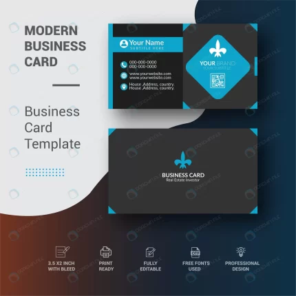 minimal realistic modern business card design tem crcf4c5bc37 size2.79mb - title:graphic home - اورچین فایل - format: - sku: - keywords: p_id:353984