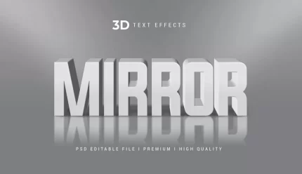 mirror 3d text style effect template 1 - title:graphic home - اورچین فایل - format: - sku: - keywords: p_id:353984