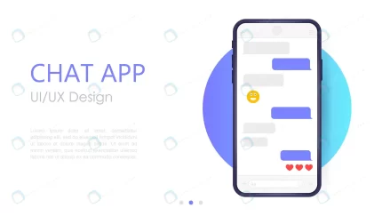 mobile chat app mockup ux ui design smartphone iso rnd927 frp7147818 - title:graphic home - اورچین فایل - format: - sku: - keywords: p_id:353984