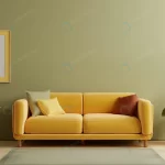 mockup living room interior with yellow sofa empt crcb59e13ae size3.06mb 4200x2363 - title:Home - اورچین فایل - format: - sku: - keywords:وکتور,موکاپ,افکت متنی,پروژه افترافکت p_id:63922