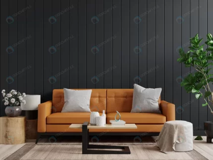 mockup wall dark living room interior background crcf92dbdd9 size5.20mb 4000x3000 - title:graphic home - اورچین فایل - format: - sku: - keywords: p_id:353984