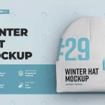- mockups winter hat beanie with big lapel design i crcbb174805 size62.26mb - Home