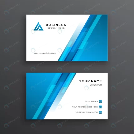 modern blue business card template with abstract crc722d833f size1.37mb - title:graphic home - اورچین فایل - format: - sku: - keywords: p_id:353984