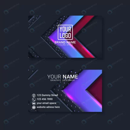 modern business card template with abstract geome crca35b2548 size5.13mb - title:graphic home - اورچین فایل - format: - sku: - keywords: p_id:353984