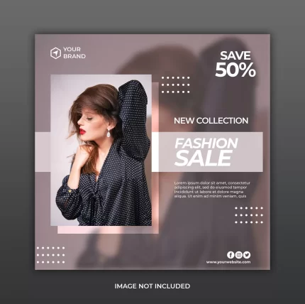 modern fashion sale promotion banner square flyer social media post template - title:graphic home - اورچین فایل - format: - sku: - keywords: p_id:353984