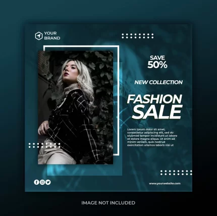 modern fashion sale social media post banner template square flyer 1 - title:graphic home - اورچین فایل - format: - sku: - keywords: p_id:353984