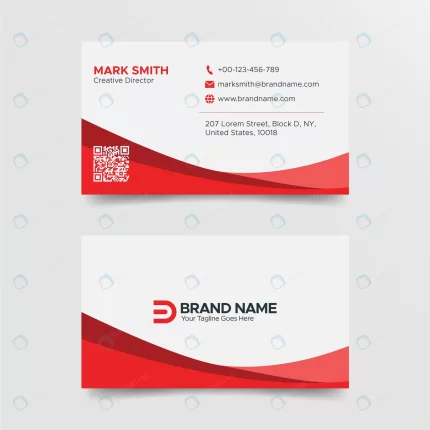 modern red white business card design template crc6db69c9f size1.63mb - title:graphic home - اورچین فایل - format: - sku: - keywords: p_id:353984