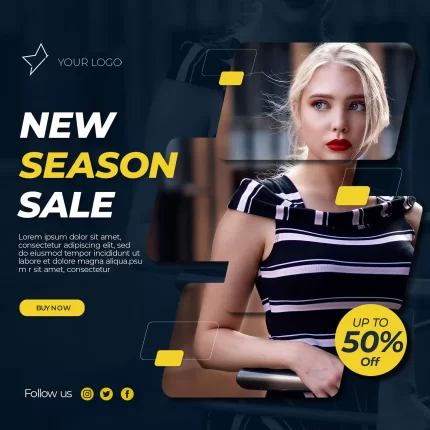 modern stylish fashion sale instagram post feed template - title:graphic home - اورچین فایل - format: - sku: - keywords: p_id:353984