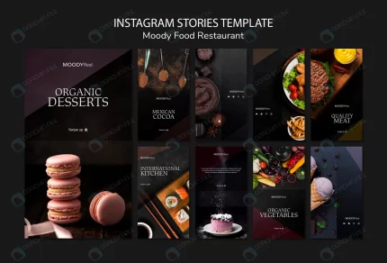 moody food restaurant instagram stories template crc906a6ecc size138.47mb - title:graphic home - اورچین فایل - format: - sku: - keywords: p_id:353984