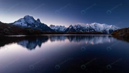 mount mont blanc covered snow reflecting water ev crcc344a1d6 size3.91mb 4000x2250 - title:graphic home - اورچین فایل - format: - sku: - keywords: p_id:353984