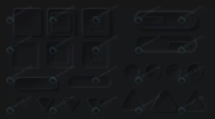 neumorphic black buttons ui app vector 3d design crc69e4ded8 size1.01mb - title:graphic home - اورچین فایل - format: - sku: - keywords: p_id:353984