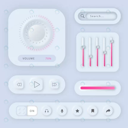 neumorphic volume user interface elements icon des rnd248 frp30796186 1 - title:graphic home - اورچین فایل - format: - sku: - keywords: p_id:353984