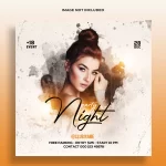 - night party flyer template web banner template - Home