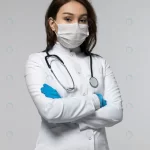 - nurse with stethoscope white medical uniform whit crcd9676735 size15.75mb 5478x7304 1 - Home
