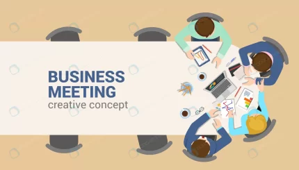 office table top view business meeting flat web i crc3e323580 size1.68mb - title:graphic home - اورچین فایل - format: - sku: - keywords: p_id:353984