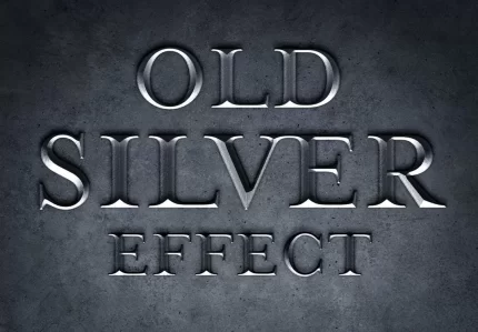old silver text effect mockup - title:graphic home - اورچین فایل - format: - sku: - keywords: p_id:353984