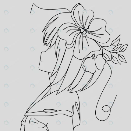 one line design portrait girl with flowers crce9e975b9 size1.63mb 1 - title:graphic home - اورچین فایل - format: - sku: - keywords: p_id:353984