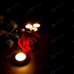 one red rose roses with candles dark background d crc44a25b82 size7.34mb 5238x3492 - title:Home - اورچین فایل - format: - sku: - keywords:وکتور,موکاپ,افکت متنی,پروژه افترافکت p_id:63922