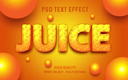 orange juice with bubble liquid text effect 1 - title:graphic home - اورچین فایل - format: - sku: - keywords: p_id:353984