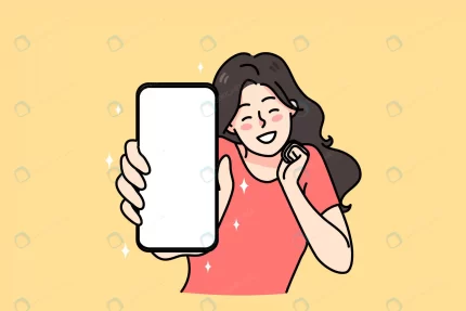 overjoyed young woman show cellphone with blank m crc7330a6fc size1.20mb - title:graphic home - اورچین فایل - format: - sku: - keywords: p_id:353984
