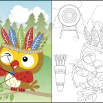 - owl cartoon with feather headdress archer crc85650502 size1.83mb - Home