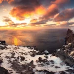 - panorama sunset norwegian sea rugged snowy ridge crc46e4e138 size23.48mb 9285x4000 - Home
